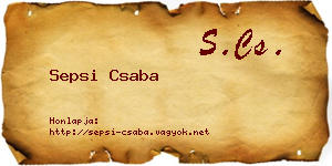 Sepsi Csaba névjegykártya