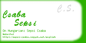 csaba sepsi business card